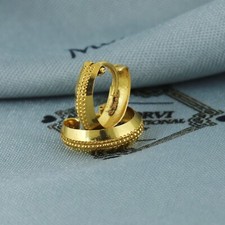Brincos de argola de ouro amarelo 22K brincos de argola de ouro fino Bali Hallmark Jewelry comprar usado  Enviando para Brazil