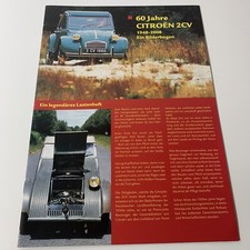 CITROEN 2CV 60 JAHRE / brochure catalogue / 12p / DE 2008 comprar usado  Enviando para Brazil