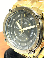 Relógio masculino Bulova Precisionist 98D156 diamante tom dourado aço inoxidável comprar usado  Enviando para Brazil