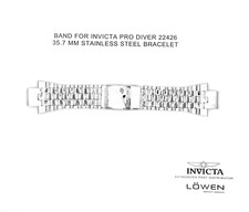 Autêntica pulseira de relógio Invicta Pro Diver 22426 aço inoxidável 35,7 mm, usado comprar usado  Enviando para Brazil
