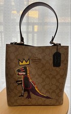 Bolsa de ombro Coach Basquiat com design de dinossauro PVC couro revestido de lona usada comprar usado  Enviando para Brazil