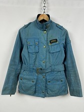 Jaqueta Casaco Internacional Feminina Vintage Barbour Azul Verão Cera Tamanho 4 EUA comprar usado  Enviando para Brazil