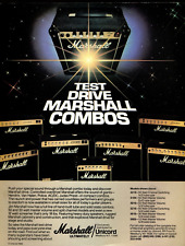 Antigo 80s MARSHALL AMPLIFICADOR REVISTA IMPRESSÃO ANÚNCIO Tubo JCM 800 Combo Amps Pinup Page comprar usado  Enviando para Brazil