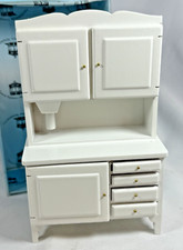 Cubo de harina blanca miniatura para casa de muñecas Hoosier despensa gabinete cocina, escala 1:12 segunda mano  Embacar hacia Mexico