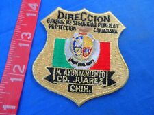 México -Policia Juarez Chihuahua Seguridad General 3" Patch de Pano Pano Dourado comprar usado  Enviando para Brazil