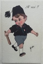 Cartolina pupi fascisti usato  Roma