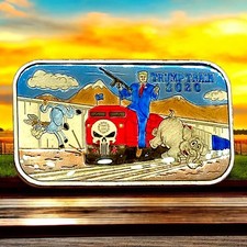 The Locker Mint 'Trump Train 2020' 1 oz Esmaltado 999 Barra de Prata Fina + Caixa Laser, usado comprar usado  Enviando para Brazil