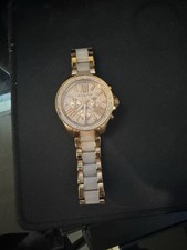 NOVO RELÓGIO MICHAEL KORS WREN OURO ROSA + CHIFRE BEGE 2 TONS, CRISTAIS, PULSEIRA  comprar usado  Enviando para Brazil