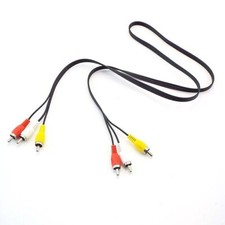 Cabo de áudio e vídeo 3 RCA macho para 3 RCA macho conector adaptador linha de fio AV 1M/3M comprar usado  Enviando para Brazil