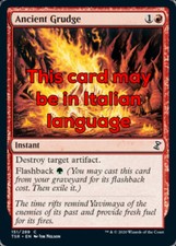 Mtg ancient grudge usato  Bari