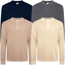Mens henley neck for sale  PONTYPOOL
