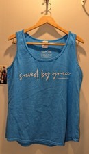 Usado, Tanque Elly and Grace "Saved by Grace" XL azul Jesus Senhor Bíblia crente Deus comprar usado  Enviando para Brazil