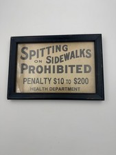 Vintage sign spitting for sale  Lewisberry