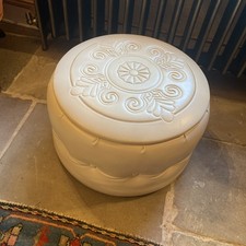 leather footstool storage for sale  OSWESTRY