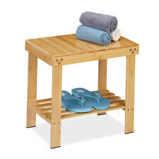 Bathroom bench bamboo for sale  Shipping to Ireland