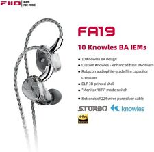 Fone de ouvido intra-auricular FiiO FA19 10 Knowles armadura balanceada com cabo prata pura comprar usado  Enviando para Brazil