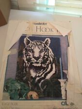 Kit de gancho de trava White Tiger Started #4356 fios de tapete + malha 24" X 34" Caron comprar usado  Enviando para Brazil
