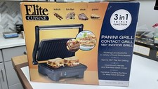 Elite Cuisine Panini Grill EPN-2976 (caixa aberta) testado, usado comprar usado  Enviando para Brazil