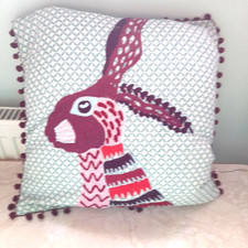 Hare design cushion for sale  AYLESBURY