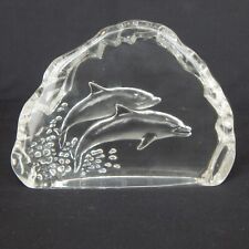 Dolphin glass paperweight for sale  SOLIHULL