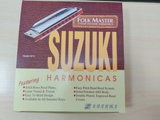 Suzuki Folkmaster 1072 Diatonic Harmonica (10 furos) Conjunto Caixa x 12 Chaves Japão comprar usado  Enviando para Brazil