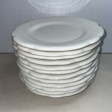 12 pratos de salada de sobremesa recortada Buffalo China off white 7 1/4 polegadas, usado comprar usado  Enviando para Brazil