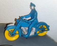 Motocicleta policial azul borracha antiga Auburn com motorista comprar usado  Enviando para Brazil
