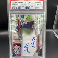 Paulino Santana - 2024 Bowman Chrome - Prime Signatures Auto #42/50 PSA 10 🔥 comprar usado  Enviando para Brazil