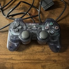 Controle Sony PlayStation 2 cinza fumaça, transparente, DualShock, fabricante de equipamento original SCPH-10010 comprar usado  Enviando para Brazil
