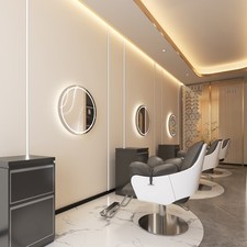 Używany, Konsola Konsoleta Fryzjerska Barberska Lustro 70x70 Led STD okrągłe na sprzedaż  PL