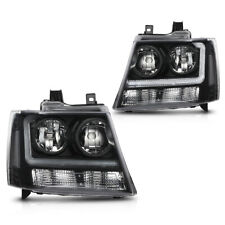 Usado, Faróis LED DRL transparentes/pretos adequados para Chevy Avalanche Tahoe Suburban 2007-2014 comprar usado  Enviando para Brazil