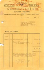 Invoice 1947 industrial d'occasion  Expédié en Belgium