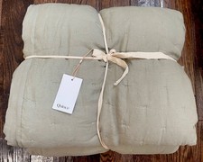 Roupa de cama 100% linho verde folha salgueiro Quince Dream Quilt nova com etiquetas King/Cali King comprar usado  Enviando para Brazil
