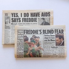 Freddie mercury newspaper for sale  BEWDLEY