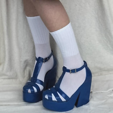 Sandália Salto Plataforma Melissa Azul Royal Chunky Tamanho AU/EUA 8 EU39 UK5 Jelly comprar usado  Enviando para Brazil