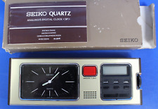 Raro Seiko SP304F Meados do Século Moderno Despertador de Mesa Dourado Com Caixa/Manual/Testado comprar usado  Enviando para Brazil