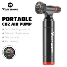 WEST BIKING Bomba de Bicicleta de Alumínio CNC Ar Rápido CO2 Inflador Bomba de Esfera de Pneu comprar usado  Enviando para Brazil
