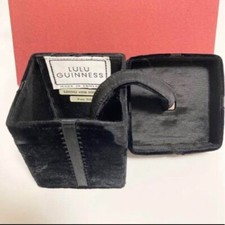 Bolsa de festa LULU GUINNESS autêntica preta pura seda forro de náilon não usada, usado comprar usado  Enviando para Brazil