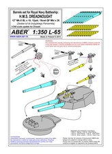 Aber - S 1:350 L-065 - Canons Pour H.M.S Cuirassé Dreadnought comprar usado  Enviando para Brazil