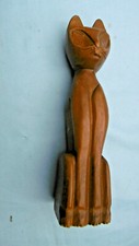 Wood carved cat d'occasion  Expédié en Belgium