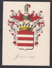 Gravura brasão Van Grave Blason 1845 comprar usado  Enviando para Brazil