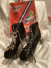 Patins de sapatos vintage Street King Roller Derby ao ar livre preto tamanho 6, usado comprar usado  Enviando para Brazil