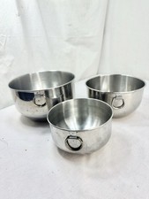 3 tigelas de bateria de mistura Farberware 2 anéis de polegar alças de aço inoxidável comprar usado  Enviando para Brazil