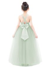 Vestido de aniversário Criss-Cross Back cetim florista vestidos de primeira comunhão comprar usado  Enviando para Brazil