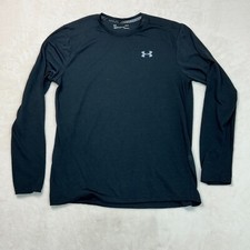 Camisa atlética Under Armour UA manga longa ajustada HeatGear preta masculina tamanho M comprar usado  Enviando para Brazil