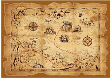 Treasure pirate map for sale  RUGBY