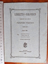 Libretto colonico pasquale usato  Brindisi