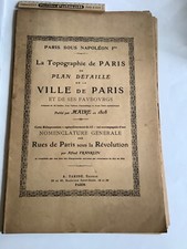 Plan paris topographie d'occasion  Libourne