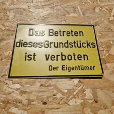 Altes blechschild betreten gebraucht kaufen  Tuttlingen