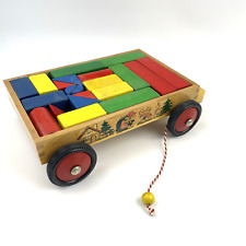 Vintage holz bausteinwagen gebraucht kaufen  Gütersloh